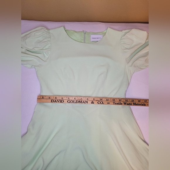 Rosesbythepetal 100% Linen Green Cottagecore Cottage Core Knee Length Dress sz S - Picture 7 of 11